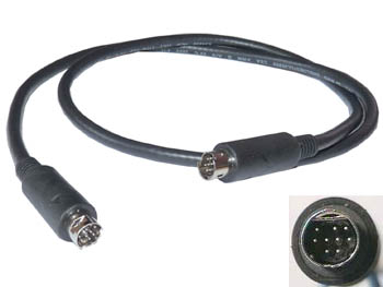 9mdin1 Cordon cable mini-din 9 broches male vers minidin 9 broches male blindée compatible audio video spdif  L=1,2m