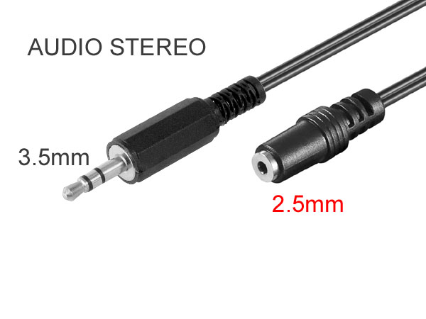 au35mf25 Cordon audio stéréo jack 3.5mm male vers jack 2.5mm femelle  L=2m