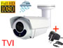 Caméra tube couleur extérieure TVI haute définition 1080P VARIFOCAL motorisé avec vision nocturne + Alim 12v