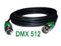 Cordon DMX XLR 3 points professionnel male - femelle - cable double blindé L= 10 mètres