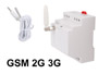 Controleur GSM SMS avec sortie Relais et transmetteur SMS avec 2 entrées NO NF NC compatible Rail DIN