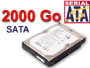 Disque dur 2000Go 2To SATA certifié en usage vidéo-surveillance 24H/24