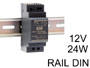 Alimentation transformateur 230v vers 12v pour tableau electrique en rail DIN compatible LED jusqu'à 24w