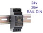 Alimentation transformateur 230v vers 24v pour tableau electrique en rail DIN compatible LED jusqu'à 36w