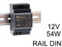 Alimentation transformateur 230v vers 12v pour tableau electrique en rail DIN compatible LED jusqu'à 54w