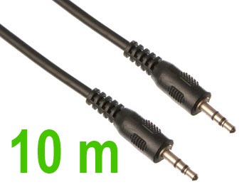 jk2jk10 Cordon jack 3.5mm stéréo male male cable audio blindé L=10m