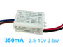 Alimentation courant constant 350mA 3.5w max pour 1 à 3 LED 350mA version ultra miniature IP65