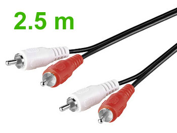 rca2rca Cordon cable audio blind stro 2 rca vers 2 rca  L=2.5m