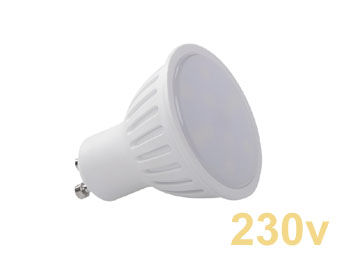 smdgu10ww12 AMPOULE LED 1.2w 230V GU10 blanc chaud grand angle 120 dpolie