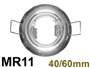 mini Spot encastrable Chromé 60mm avec support pour lampe MR11 12v, idéal pour structure de véranda