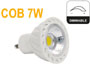 AMPOULE LED 7w GU10 230V blanc chaud type COB haute puissance 36° dimmable compatible variateur 230v