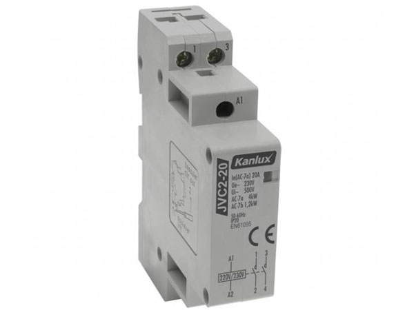 din20a Contacteur relais 2RT NO au format RAIL DIN 230v 20A pour commutation de puissance d'appareil résistif et inductif