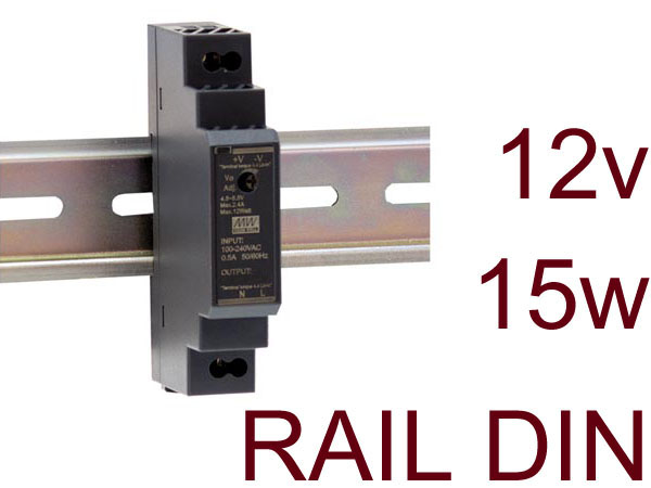 dr1512 Alimentation transformateur 230v vers 12v pour tableau electrique en rail DIN compatible LED jusqu'à 15w