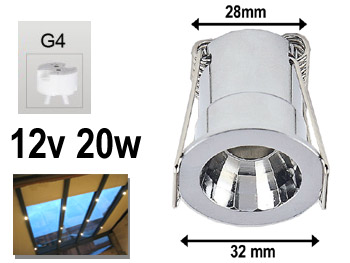 Ampoule halogène G4 12V 20W spots plafonniers appliques