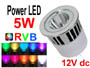 AMPOULE télécommandable 16 couleurs Power LED RVB RGB haute puissance 5w type MR16 12V basse consommation