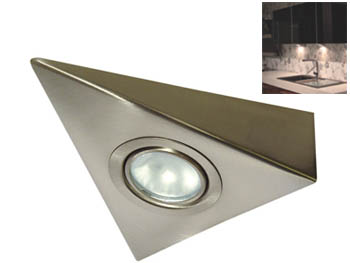 opez4381 Spot triangle 12v 20w halogne pour plan de travail de cuisine fixation sous meuble haut