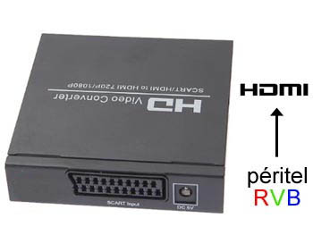 prt2hdmi Convertisseur pritel femelle vers hdmi 720p et 1080p version compatible RVB