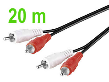 rca2rca20 Cordon cable audio stro 2 rca vers 2 rca L=20m