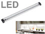 Réglette LED 30cm 12v haute luminosité pour éclairage plan de travail de cuisine fixation sous meuble haut ou penderie. Allumage tactile