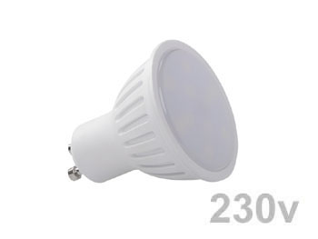 smdgu10cw25 AMPOULE LED 3w 230v GU10 blanc lumire du jour grand angle 120 depolie 