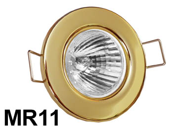 smr11or mini Spot encastrable Or 64mm support pour lampe MR11 12v, idal pour structure de vranda 