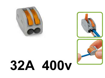 wg222412 Borne de connexion WAGO pour 2 cables lectriques souples ou rigides