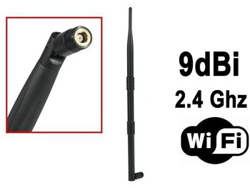 wlan9db Antenne wifi 2.4ghz 9dbi 37,5cm rp-sma haute performance